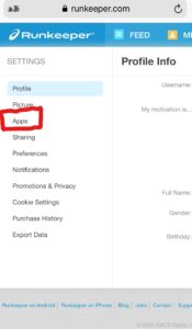 connect runkeeper to garmin